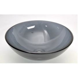 BACHA BAÑO APOYAR STAMPATO  VIDRIO NEGRO TRASL 35X13 - 2047