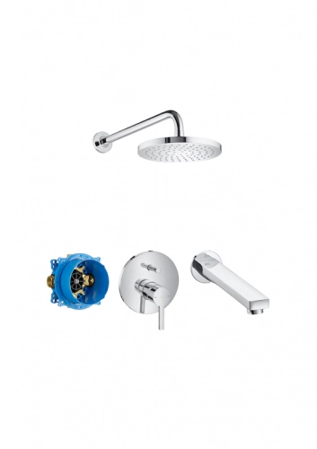 Roca Naia Griferia Kit Ducha Empotrar Monocomando