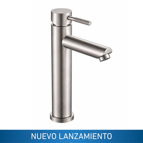 Griferia lavatorio alto monocomando Ultragrif Jack steel UGM1013S02