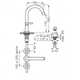 Griferia baño Fv Lavatorio Nerea Lever 207/59l Cromo