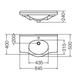 Bacha de lavatorio Ferrum 85cm limoges 1AG LIM-MS-001-BL