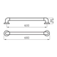 Barral Ferrum 60 cm traful blanco recto ESP-BR-015-BL