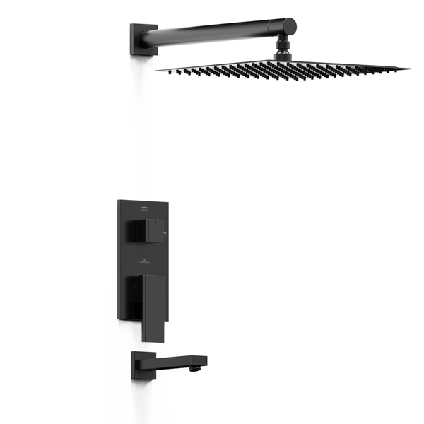 Griferia ducha c/transf. monocomando black Hidromet Intrepid 9703NEGR