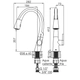 Griferia cocina Monocomando Mesada FV Lenga 412/H5 Ng