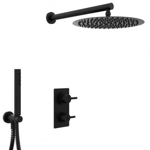 Griferia de ducha Hidromet One 2 vias+Duch black 3012