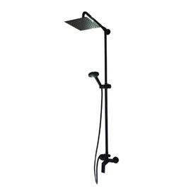 Ducha ext c/t c/barral y duchador  hidromet raptor black 9405negr