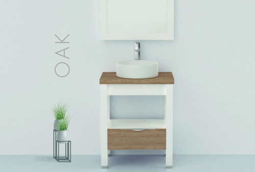Mueble Campi OAK 60 cm roble/bl sin mesada OA6087