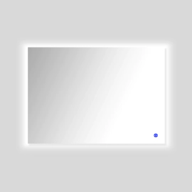 Espejo Reflejar Rectangular puntas rectas borde pulido100x80 Led-Touch