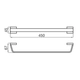 Toallero FV 40 cm chalten barral recto 0164/H4-CR