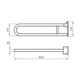 Barral Ferrum 80 cm espacio rebatible ESP-BR-019-BL