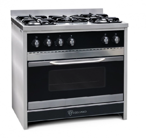 Cocina semi industrial TST 90 cm Chiara Frente Negro 453-90