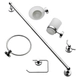 Griferia baño Peirano Crown Lavatorio Bidet Ducha+kit