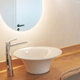 Bacha de baño Ferrum milos chica sin tapón blanca de apoyo MLS-BH-110-BL