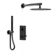 Griferia ducha 2V c/duchador monocomando Hidromet Icon black 11112NEGR