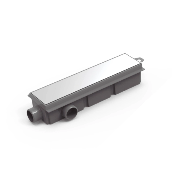 Desague Lineal Ideal encastrable 30 cm base ABS rejilla plena acero inox 12100