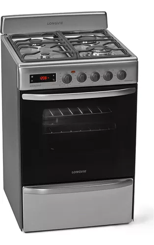 Cocina Longvie Multigas 60cm c/grill electrico Acero inox 21601XT