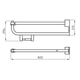Barral Ferrum 80 cm rebatible con portarrollo ESP-BR-021-BL