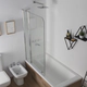 Mampara de baño Ferrum 100x140 2 paños KHI-MP-042-BL