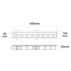 Desague Ideal Lineal Encastrable ABS 60 cm rejilla paralela acero inox 12115