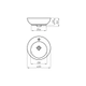 Bacha Baño Redonda Ferrum Tori AG L326K Bca TOR-BH-057-BL