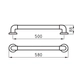 Barral recto Ferrum 50cm traful ESP-BR-014-RO