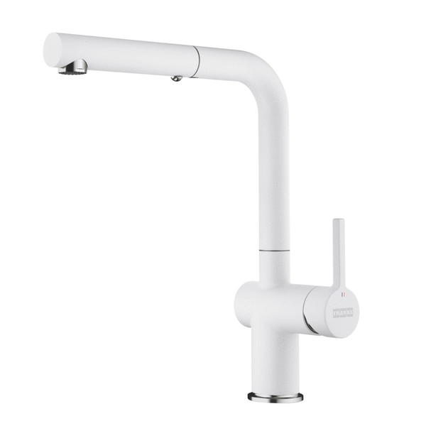 Grifería monoc grifo Active Franke l pull out 2 jets blanco polar 0653-387