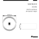 Bacha Piazza de apoyo Negro 36x125mm A524NE