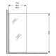Mampara Ferrum 90x190 khios alta rebatible transparente KHI-MP-034-CR