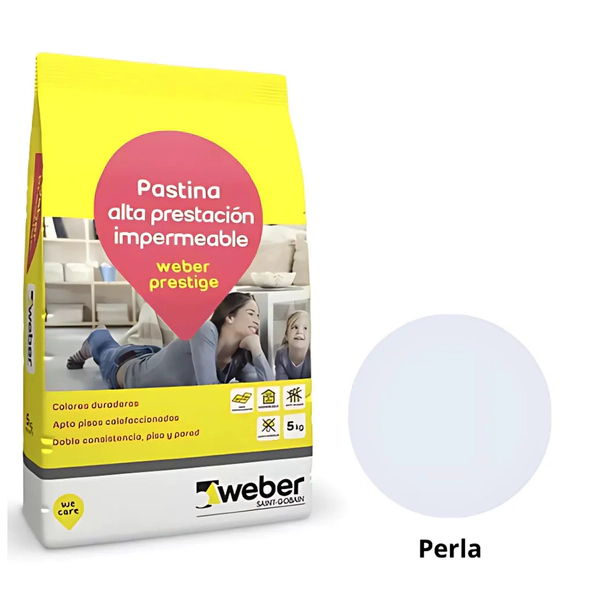 Pastina Weber prestige 5kg gris perla 92-1624