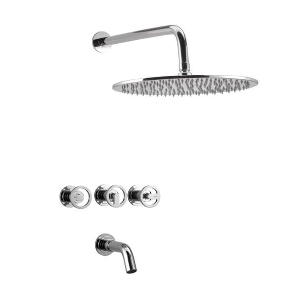 Griferia ducha c/transf Peirano Pulse cromo 80-175