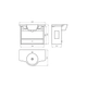 Mueble Ferrum Marina mad oscura X8HC s/mesada MAR-MB-005-WE