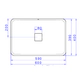 Bacha Deca Slim Rectangular de apoyo s/aguj bco L.13060.17
