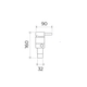 Griferia Monoc de Bidet Estalgrif Arono Negro