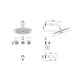 Griferia ducha c/transf Peirano Pulse cromo 80-175