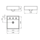 Bacha de baño Ferrum Tori Cuadra Gde 3 ag 400 x 425 mm TOR-BH-055-BL