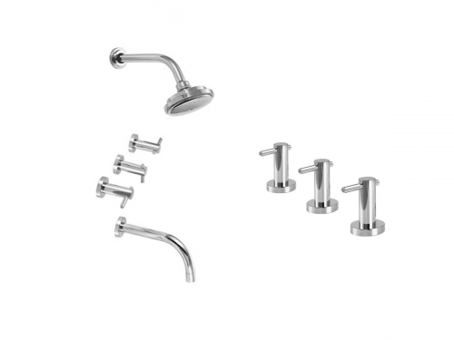 Griferia baño completa Hidromet Fly Bidet Bañera C/Transf