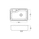 Bacha de cocina Mi Pileta Encastrable simple c/dosific 802ED