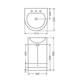 Mueble Ferrum Avignon c/cajon sin mesada 50 X5MH bco