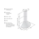 Campana de pared LLanos Circular 60cm 29356
