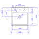 Bacha Deca Cuadrada de apoyo 415x415x155 mm bca L.73.17 (1AG)