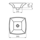 Bacha de baño Ferrum Tori Blanca Cuadra 40cm 1 Ag. L025K