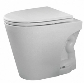 Inodoro Ferrum marina corto con tapa de asiento