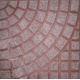 Baldoson Lanik 40x40 Adoquinado circular rojo/negro 8304