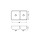 Bacha de cocina Mi Pileta Bajo mesada doble 64x37x18 Ac 305