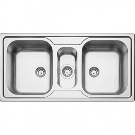 Bacha de cocina Tramontina Prime doble Marea 93830/123