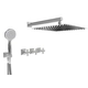 Griferia de ducha Hidromet 2V c/transf y duchador 51063CRCR