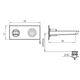 Griferia lavatorio pared monocomando Hidromet Icon cromo 11180CRCR