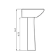 Columna Ferrum Bari blanca BAR-CL-001-BL