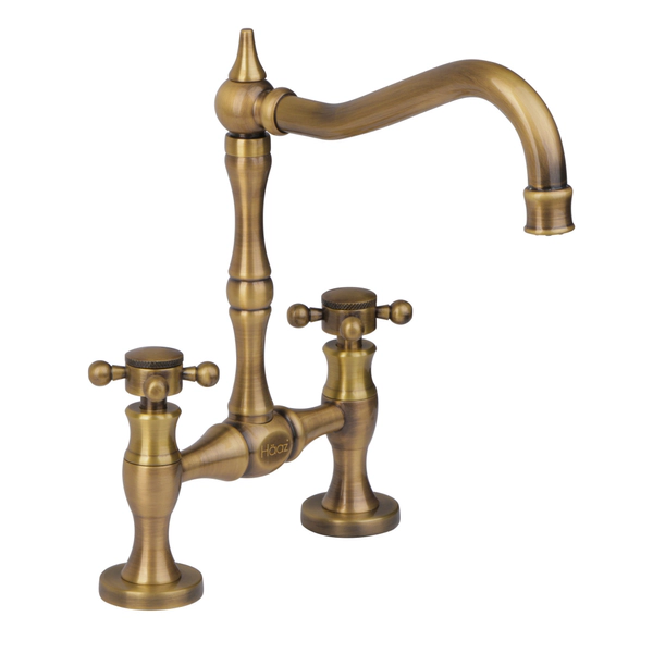 Griferia cocina mesada cruz Estalgrif Haaz Vintage Bronce viejo 352/041-16