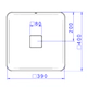 Bacha Deca Slim cuadrada de apoyo 40x40x13,5 s/aguj bca